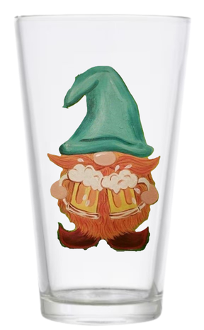 Lucky Gnome on a Pint Glass at Riverlands Brewing